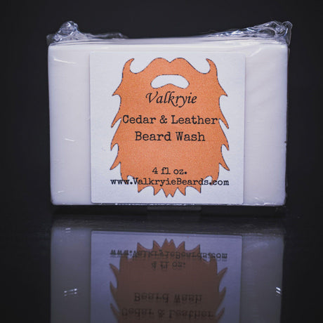 Cedar and Leather Beard Wash Bar - Valkryie